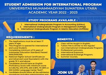 UMSU Membuka Kelas Internasional Tahun 2022