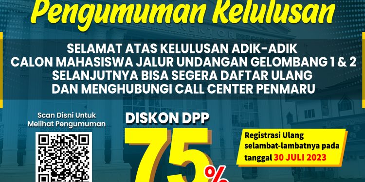 Pengumuman Kelulusan Jalur Undangan Tahun Akademik 2023/2024