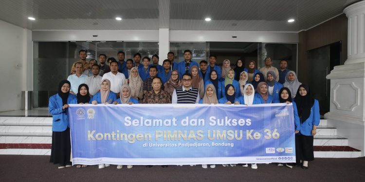 Rektor UMSU Lepas 7 Tim Bertarung ke PIMNAS 36 di Unpad Bandung